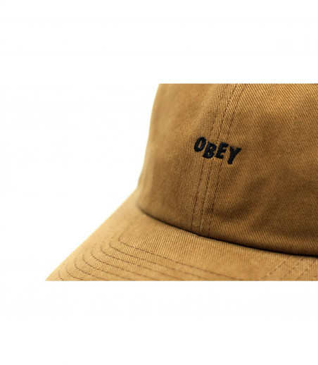 casquette curve Obey marron